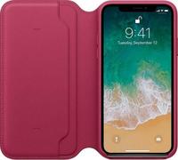 Véritable Étui Folio En Cuir Officiel Pour iPhone X - Rouge Baies - Neuf