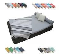 Vivezen - Véritable fouta Tunisienne 1m x 2m Tissage à Plat ou nid d'abeille 100% Coton 380g - 25 modèles au Choix