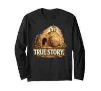 Véritable Histoire de Pâques chrétien Jésus Christ Tombe Vide Croix Manche Longue