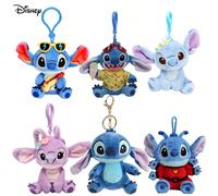 Véritable jouet Disney jouet Story Stitch Angel Kawaii Peluche Poupée Jouets dessin animé Peluche Anime Porte-clés Ours Fraise Alien Rex Canard Donald Pendentif Sangle Jouets Porte-clés Cadeau d'anniv
