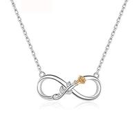 Véritable Lien de chaîne de Collier de Fleur d'amour Infini pour Les Femmes