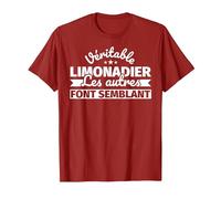 Véritable Limonadier - Les Autres Font Semblant T-Shirt, Homme, Canneberge, 3XL