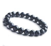 Véritable notoriété naturaire Saphir Saphir Cutted Cutes coupées Perles Rondes Bracelet Hommes 9 mm