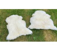 VERITABLE NOUVELLE ZELANDE D'AGNEAU CURLY MOUTON DOUCE LAINE LONGUE BLANCHE NOUVEAU 130-140 cm x 70-90 cm