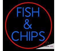 Véritable panneau lumineux néon LED Fish And Chips LED fait à la main pour décoration murale en PVC 35,6 x 43,2 cm