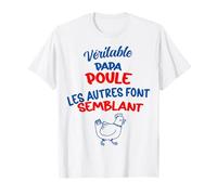 Véritable Papa Poule Authentique Paternité Vraie Protection T-Shirt