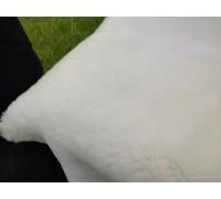 Véritable peau de mouton mérinos allemande Nature blanc et noir/marron foncé dense L -XXL 110-120 x 60-70 Nature blanc