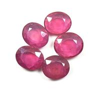 Véritable Rubis Total 15 Carat 5 Pcs Vrac Gemstone Lot Ovale Cut Chakra Guérison Juillet Birthstone