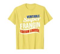 Véritable Super Frangin édition limitée Humour Cadeau frère T-Shirt, Homme, Citron, M