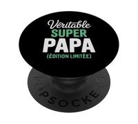 Véritable Super Papa Édition Limitée Fête des Pères Drôle PopSockets PopGrip Adhésif