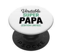 Véritable Super Papa Édition Limitée Fête des Pères Drôle PopSockets PopGrip Adhésif