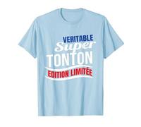 Véritable Super Tonton édition limitée Humour Cadeau Oncle T-Shirt, Homme, Bleu Céleste, XXL