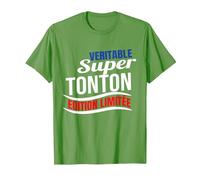 Véritable Super Tonton édition limitée Humour Cadeau Oncle T-Shirt, Homme, Herbe, M