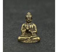 Véritable œuvre d'art bouddhiste chinoise en cuivre pur bronze Sakyamuni figurine de Bouddha pour espace de méditation et affichage culturel