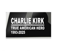 Véritables drapeaux de Charlie Kirk, drapeau « Pray For Charlie Kirk », 4,5 x 4,5 m Charlie Rest Tribute Kirk In Flags, Double Peace