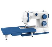 VERITAS Power Stitch Denim | 21 points | Avec table coulissante XXL & pédale | 1 000 points par minute | Pression de pied presseur réglable | Bras libre | Pour jeans, cuir et tissus fins | Avec housse