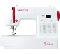 VERITAS Rubina - La Machine à coudre numérique pour débutants, avancés et professionnels avec écran LED moderne, 100 programmes de couture et éclairage de couture, Métal, Blanc/Rouge