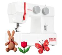 VERITAS Sarah - Machine à coudre mécanique pour la couture débutants et débutants avec 13 programmes de points, bras libre, lumière à coudre et pied de page électrique
