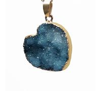 Vérite de forme de lune de pierre Pendant Natural Unique Design Charm Collier Gold Couleur avec des chaînes de 18 pouces Great Cadeau