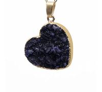 Vérite de forme de lune de pierre Pendant Natural Unique Design Charm Collier Gold Couleur avec des chaînes de 18 pouces Great Cadeau