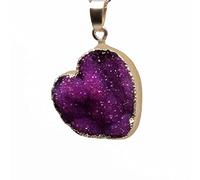 Vérite de forme de lune de pierre Pendant Natural Unique Design Charm Collier Gold Couleur avec des chaînes de 18 pouces Great Cadeau