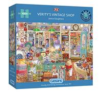 Verity's Vintage Shop | Puzzle de 1000 pièces | Puzzle antique | Puzzle durable pour adultes | Planche 100 % recyclée de qualité supérieure | Excellent cadeau pour adultes | Gibsons Games
