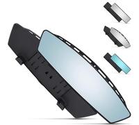 Verivue Universal Panoramic 12-Inch Rear View Mirror, Anti-Glare Wide Angle Car Mirror, Rearview Mirrors Accessory for Baby Rear-Facing, Tint flat Mirrors for Cars and SUVs.