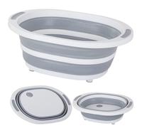 Verk 01551 Bol pliable en silicone avec égouttoir/planche à découper 2en1