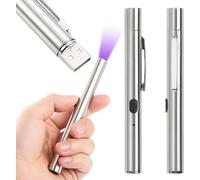 Verk 08361 Stylo magnétique, lampe de poche LED, testeur UV, USB argenté