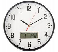 Verk 27456 Horloge murale analogique avec calendrier, 30 cm, noir