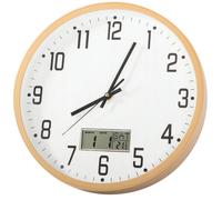 Verk 27457 Horloge murale analogique avec calendrier, 30 cm, brun