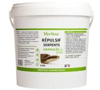 Verlina Répulsif Serpent Granulés 5kg, Protection Naturelle Anti-Reptiles, Longue Durée, Usage Extérieur jusqu'à 500 m²