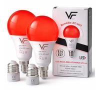VERLSA ampoule de sommeil 7W, lampe lumière mélatonine, Culot E27+E14-2 en 1 - Adaptateur inclus - lumière rouge thérapeutique rouge - équilibre le rythme circadien (2)