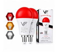 VERLSA Pack 2un - Ampoule de Sommeil - Lampe Lumière Mélatonine, Lumière Rouge 7W-E14 - Veilleuse Rouge 630Nm, 3 Tonalités- Ambre 1600K, Full Spectrum 4000K - Équilibre le Rythme Circadien