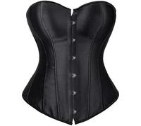 VerLuky Corset Noir Femme, Bustier Noir pour Femme Halloween Corset Vampire Gothique Top