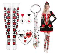 VerLuky Costume de carnaval, reines des cœurs pour costumes de carnaval