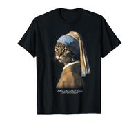 Vermeer Boucles d'oreilles Motif Chat T-Shirt