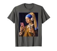 Vermeer Fille avec Boucle d'oreille Perle drôle Art Peintre T-Shirt