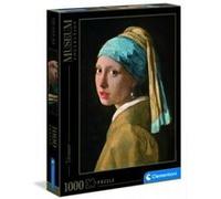 Puzzel Museum Vermeer Femme Avec Oreille de Perles - 1000 Pièces - Clementoni