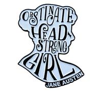 Vermegoint Épingle à épinglette en émail « Obstinate Headstrong Girl », broche inspirante féministe, collection de décoration à faire soi-même, cadeau pour les fans de littéraire, amis, adolescents