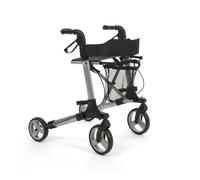 Vermeiren Quadri Light - Déambulateur de voyage léger avec équipement complet, pliable en 2 parties pour coffre, voyage et avion, hauteur réglable, sangle, porte-canne