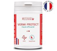 Vermi Protect chien et chat, comprimés vermifuges naturels, vers intestinaux, fabriqué en France - Museau & Co