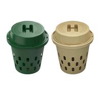 Vermicomposteur, Installation dans Le Sol du Jardin, Beige, Vert, bac à Compost extérieur, bac de lombricompostage, avec Trou de Ventilation, pour débutants, jardiniers Amateurs