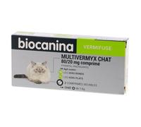 Vermifuge - BIOCANINA - Multivermyx - 2 comprimés - Traitement des infestations - Chats