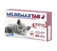 Vermifuge chatons - NOVARTIS - Milbemax Chatons - Boîte 2 cps - Large spectre - Nématodes, Cestodes