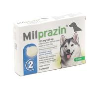 Vermifuge - KRKA - Milprazin Chien - Boîte 2 Comprimés - Pour chiens 5 à 75 kg - Large spectre