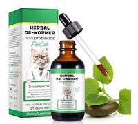 Vermifuge Naturel pour Chat 60ml avec Probiotiques Goût Bacon