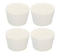 VermiS Bouchons en Caoutchouc Solide Bouchon Conique en Caoutchouc 25mm à 33mm Tubes à Essai Solides Bouchon de Bonde Blanc for Laboratoire Maison 4 Pièces (Size : 45mm to 56mm)