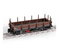 Vermodx 220 pièces MOC Modèle de chemin de fer ouvert, camion de remorque chargable avec mécanisme rotatif, kit de blocs de construction, modélisme, 16+