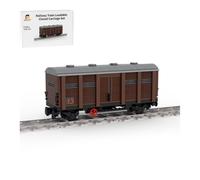 Vermodx 509 pièces MOC Modèle de chemin de fer fermé, chariot de remorque chargable avec mécanisme rotatif, kit de blocs de construction, modélisme, 16+